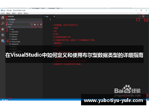 在VisualStudio中如何定义和使用布尔型数据类型的详细指南